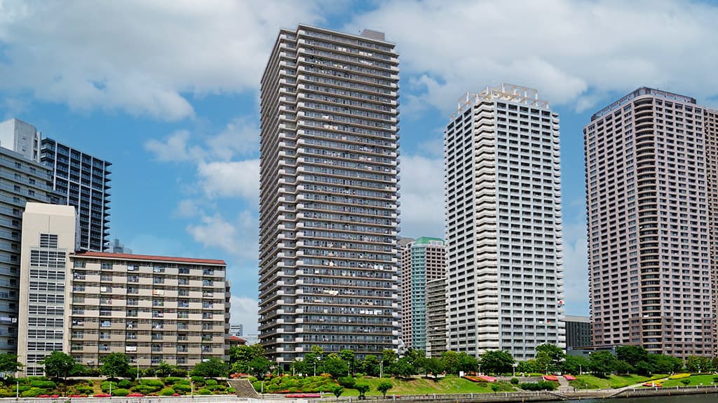 コーシャタワー佃の外観写真