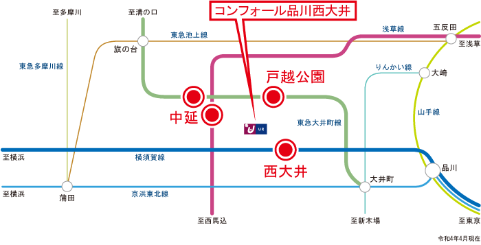 コンフォール品川西大井の外観写真